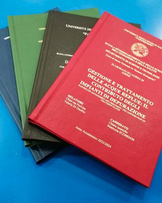 🎓 Stampa e Rilegatura TESI - Qualità Top (Similp