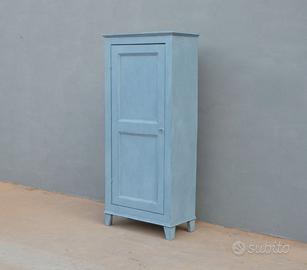 Armadio colonna un’anta laccato Shabby Chic