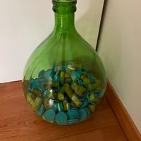 Coppia vasi_damigiana verde