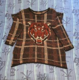 maglione desigual donna tg l multicolor 