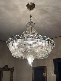 Lampadario déco cristallo del novecento