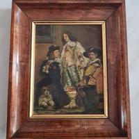 Quadro  d' antan  dipinto a olio  su tavola