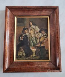 Quadro  d' antan  dipinto a olio  su tavola