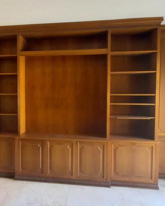 Libreria in noce massello 