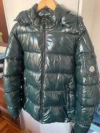 Piumino pesante verde lucido