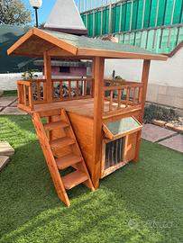 Cuccia per gatti in legno, da esterno artigianale