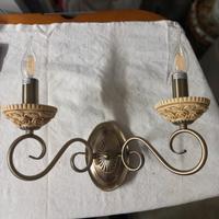 lampada da parete 2 luci metallo