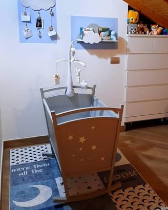 Culla+tappeto+mensole