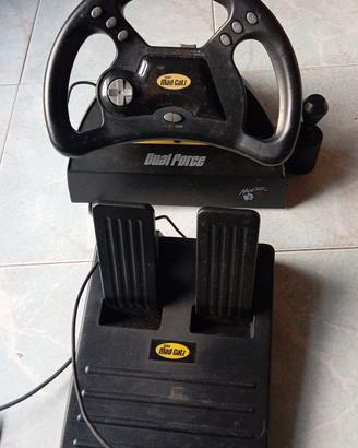 DUAL FORCE Racing Wheel PLAYSTATION Controller Com