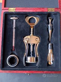 5 accessori per sommelier in cassetta legno