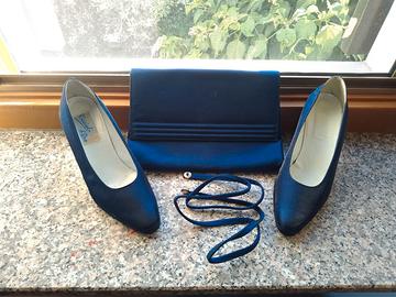 Scarpe docollete con pochette abbinata