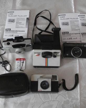 lotto 4 fotocamere analogiche - kodak - canon