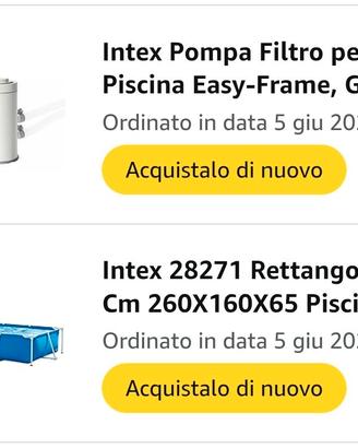 Piscina intex rettangolare