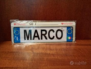 Simil targa Marco simpatico gadget per Marco