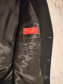 Blazer uomo nero in pura lana