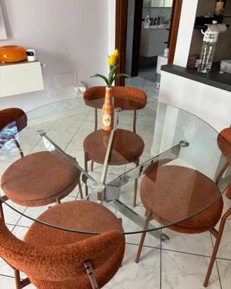 Tavolo di vetro rotondo