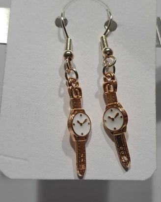 orecchini orologio