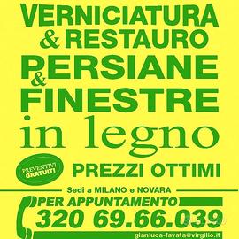 Restauro Persiane & Finestre Legno Sverniciatura