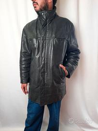 Giacca vintage pelle Versace V2 con cappuccio