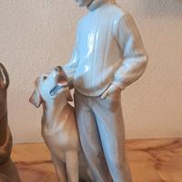 statua bambino con cane Lladrò 