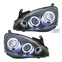 FARI OPEL CORSA C 00-06 ANGEL EYES CCFL FONDO NERO