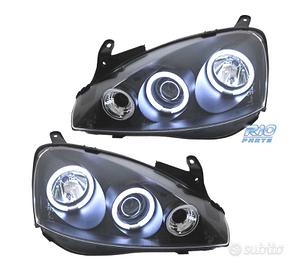 FARI OPEL CORSA C 00-06 ANGEL EYES CCFL FONDO NERO