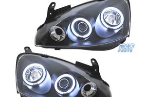 FARI OPEL CORSA C 00-06 ANGEL EYES CCFL FONDO NERO