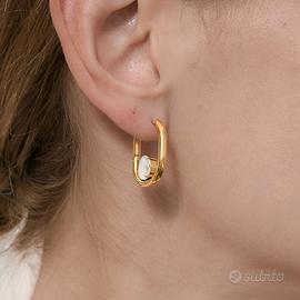 orecchini cerchi con zircone