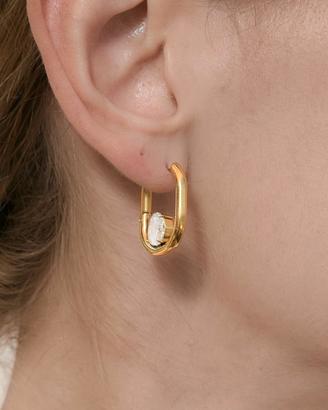 orecchini cerchi con zircone
