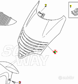 Cofano anteriore Aprilia Leonardo 125 AP8138844