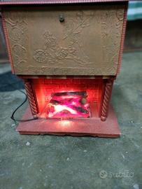 caminetto finto portabottiglie 