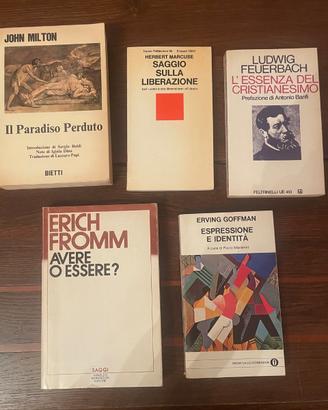 Lotto 5 libri Fromm Goffman Milton Marcuse…