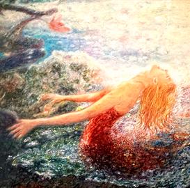 dipinto olio su tela,cm 60 x 60