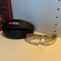 Occhiali diesel bianchi dettagli argento