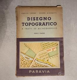 Libro"Disegno topografico tratti e acquerello"1954
