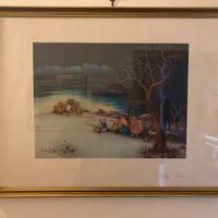 Quadro arte moderna cornice 51 x 70 serigrafia