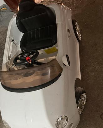 Fiat 500 elettrica per bambini bianca