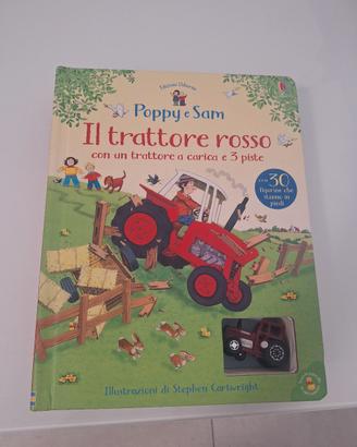 Libro "Il trattore rosso", con trattore giocattolo