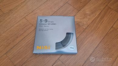 Filtro Nisi ND-VARIO 5-9 stop Nano-coating 77mm