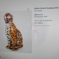 leopardo in ceramica 