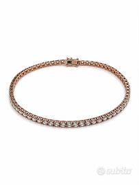 Bracciale tennis oro rosa e brillanti 2.65 ct