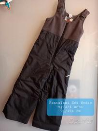 Pantaloni da neve sci bambino bambina salopette tg