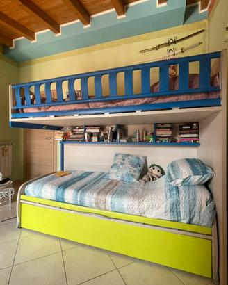 Moretti compact struttura tre letti e libreria