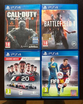 Lotto 4 giochi PS4