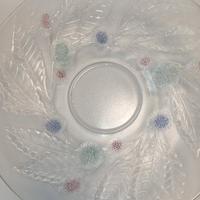 Centro tavola in vetro decorato