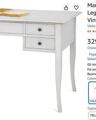 Scrivania Arte Povera in Legno 107x55x78 Vintage