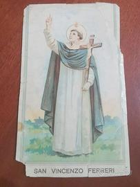 Raro santino di San Vincenzo Ferreri datato 1898