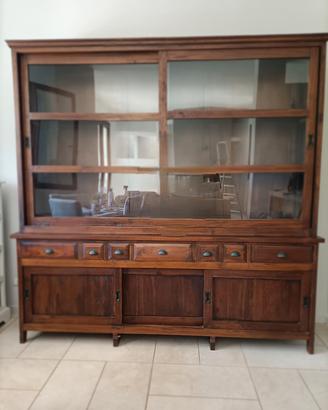 Mobile vetrina in legno coloniale