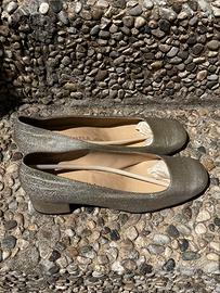 Scarpa donna décolleté color qrgento glitterato