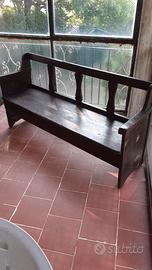 Panca contadina antica primi '900 legno massello